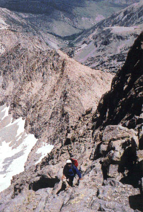Foo'ball on NNE ridge of Norman Clyde Peak