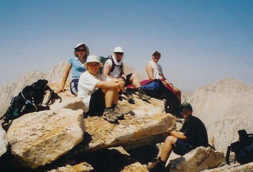 Marija, Chris, Ken, Schmed and Tasha on the summit of Mt. Julius Caesar.