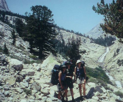 Leslie, Tasha and Marija on their way up the Pine Creek Trail.