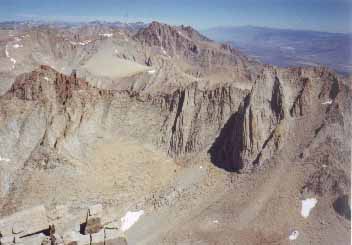West ridge of Russell from Mt. Whitney
