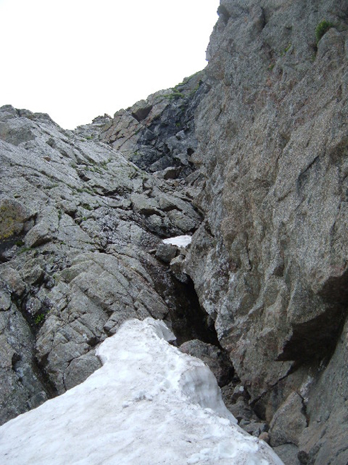 Narrow slot on Tijeras Peak
