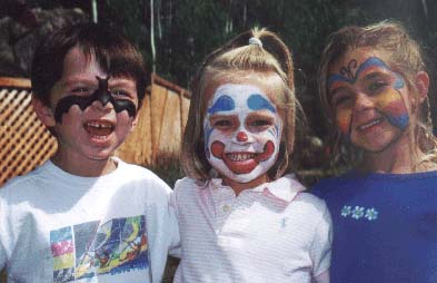 Kids with face paint