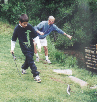 Kids fishing