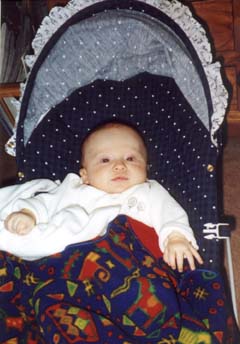 Jenna in bouncy chair