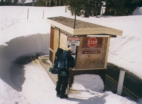 Ken at the Tioga Pass park entrance